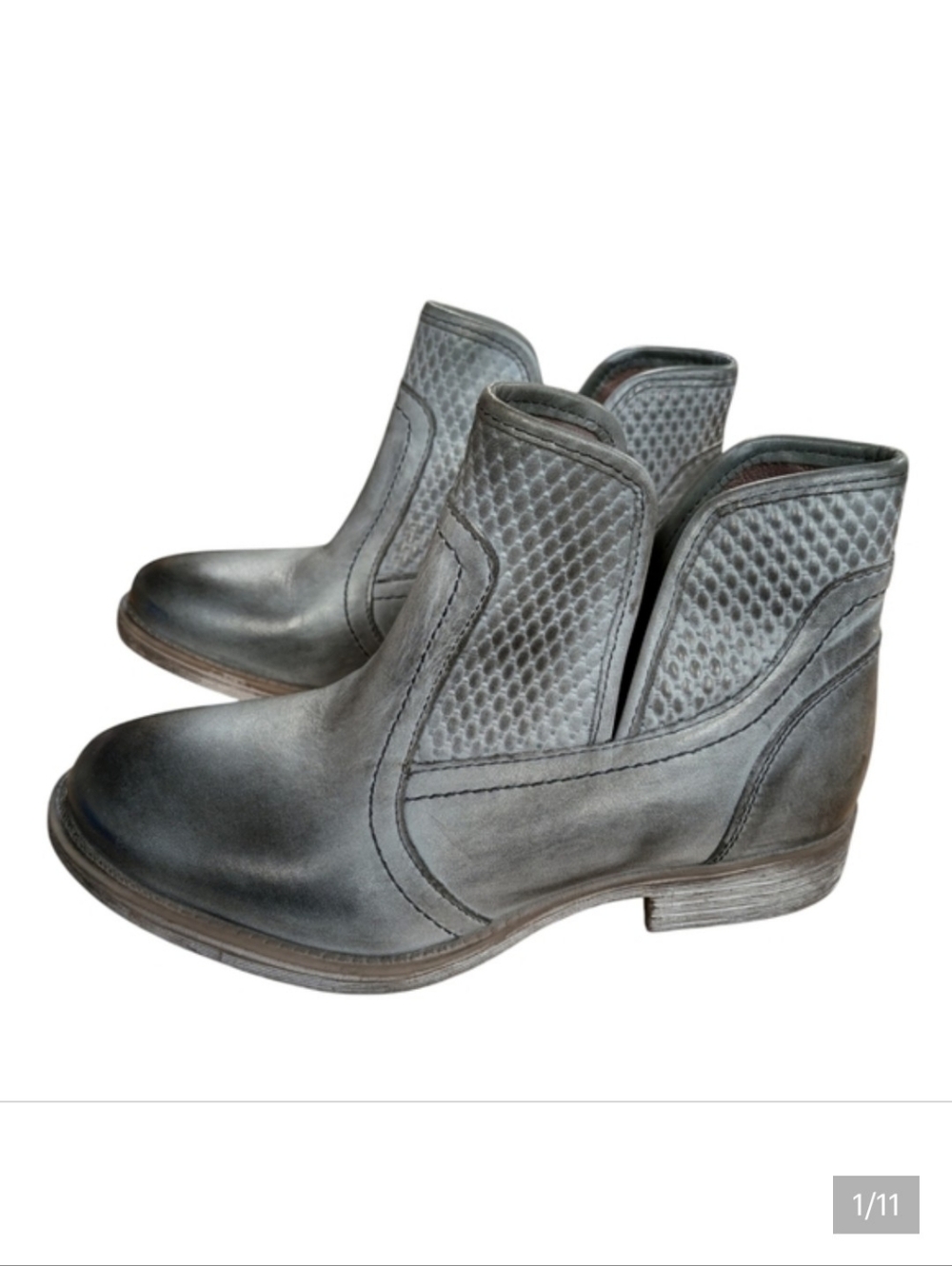 Roan Gossip Boot Gray Napa Size 6.5